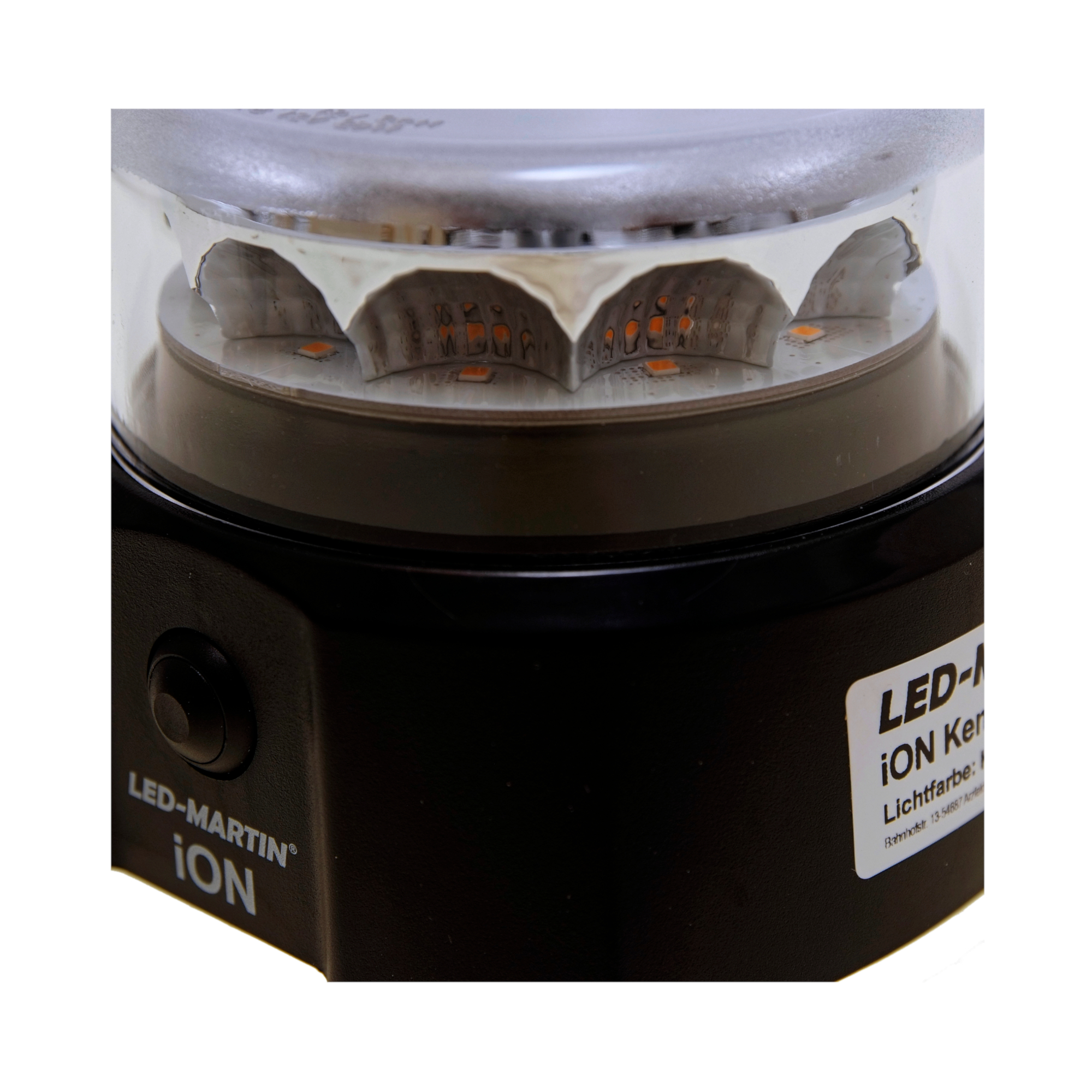 Rundumleuchte LED Magnet (Batterie) Gesamthöhe: 98 mm, Fußsockeldurch