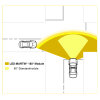 X180 Blitzmodul - 180° Abstrahlung - gelb - versch. Haltersätze