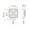 NOX500 Rückfahr- und Arbeitsscheinwerfer - Kunststoffgehäuse - 12V/24V