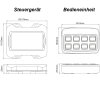 Universal Bedienpanel B8-V2  - inkl. Relaisstation - beleuchtet - 8 Schalt-/Tastfunktionen bis 49A