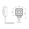 RS1700 - LED-Rückfahrscheinwerfer / Arbeitsscheinwerfer - 1700lm - eckig - 12V/24V