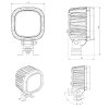 50W Arbeitsscheinwerfer mit Magnetfuß - 8m Spiralkabel