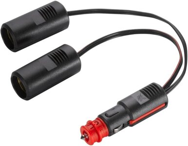 12V/24V Kfz-Stecker 2-Fach Adapter - mit Kfz Stecker